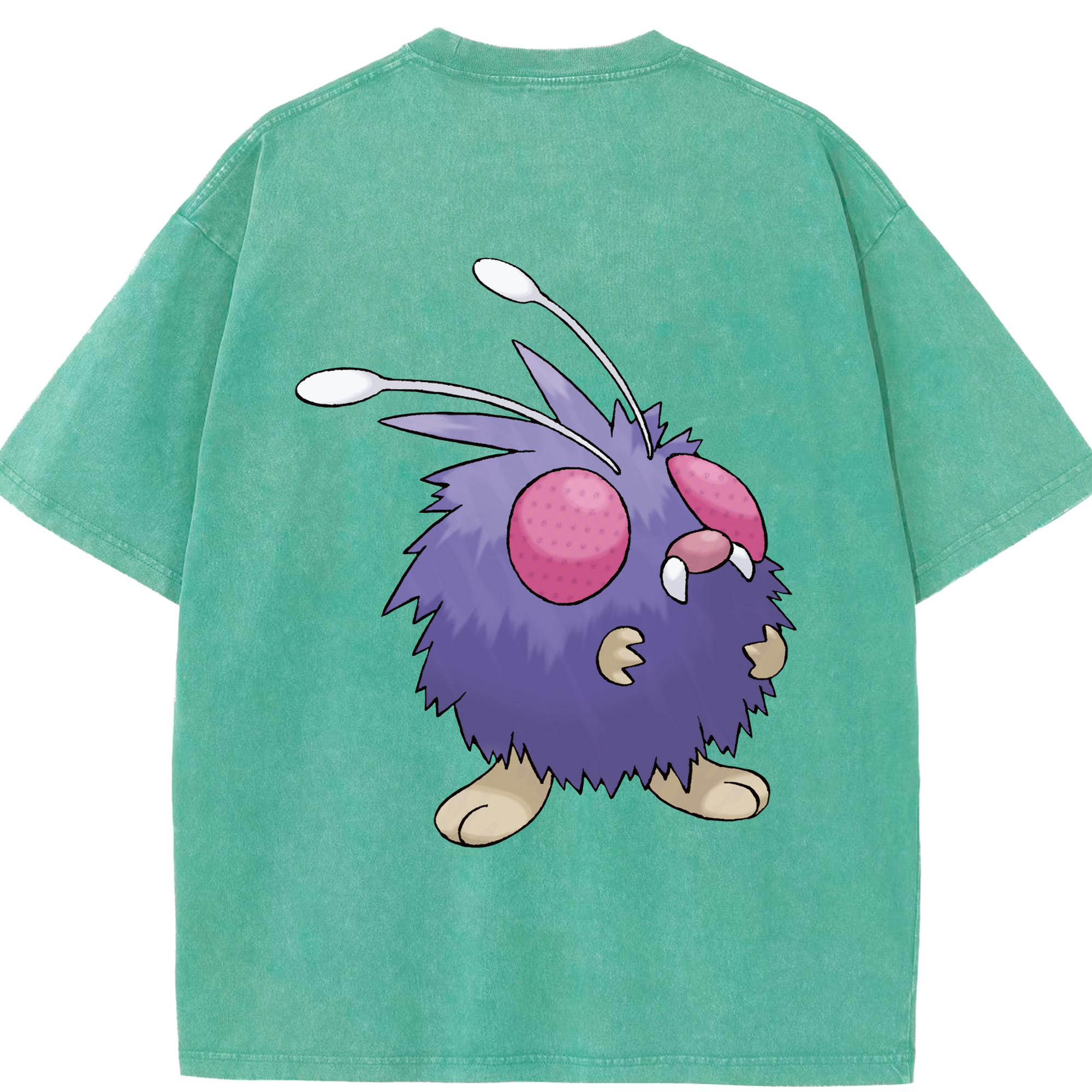 （画像用） ポケットモンスター Pokémon 綿100% ヴィンテージ風 半袖Tシャツ（背面プリント）
